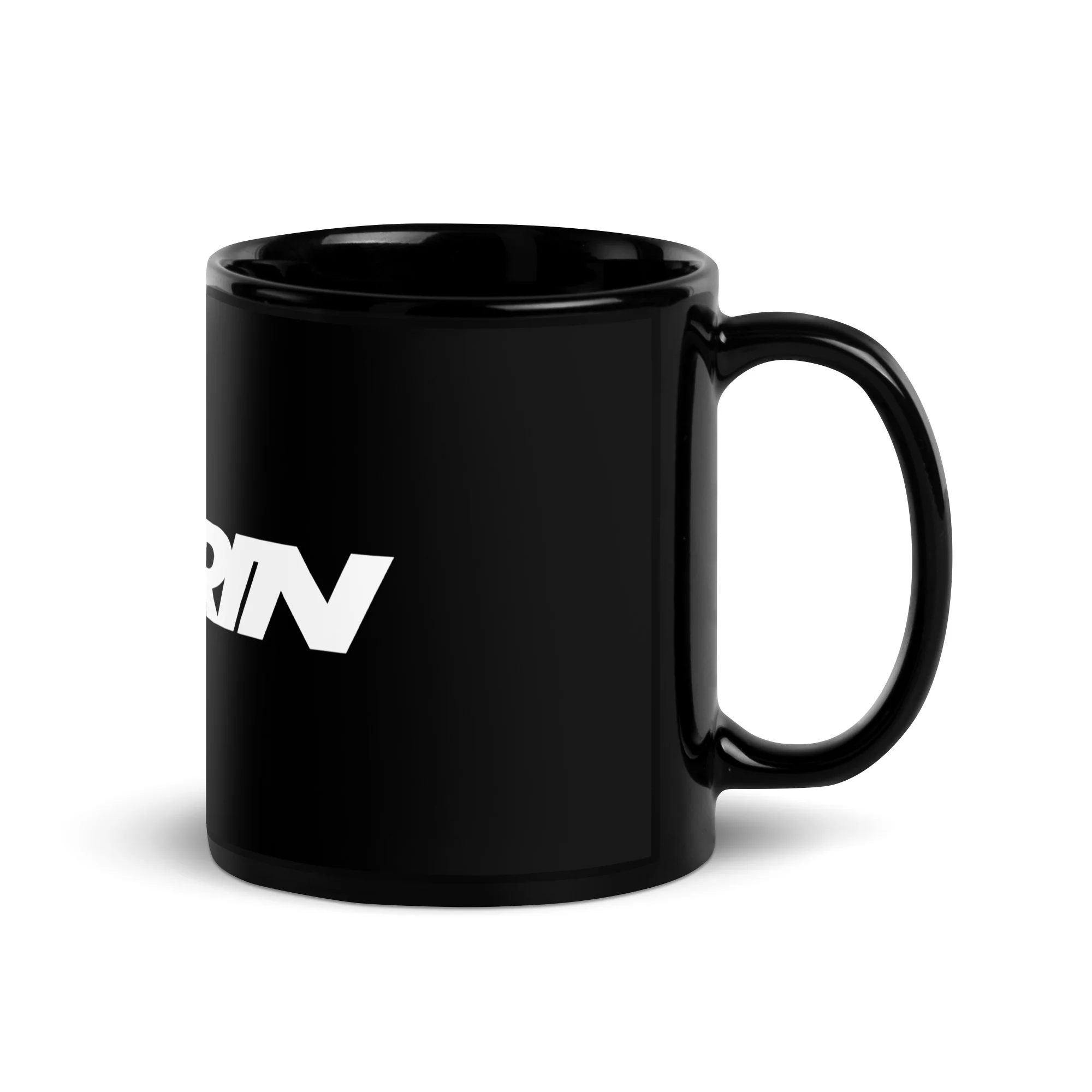 PERRIN Logo Black Mug - Image 4
